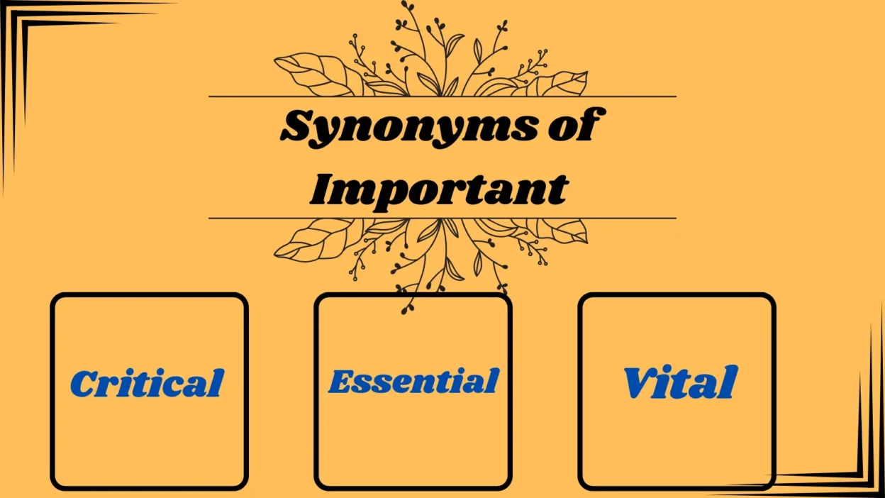 Synonyms of Important