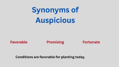Synonyms of Auspicious in Text