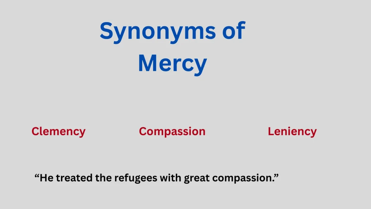 Synonyms of Mercy in Text