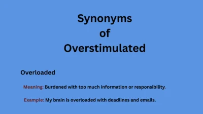 Synonyms of Overstimulated