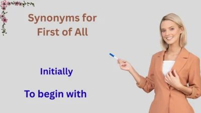 Synonyms for First of All Explained