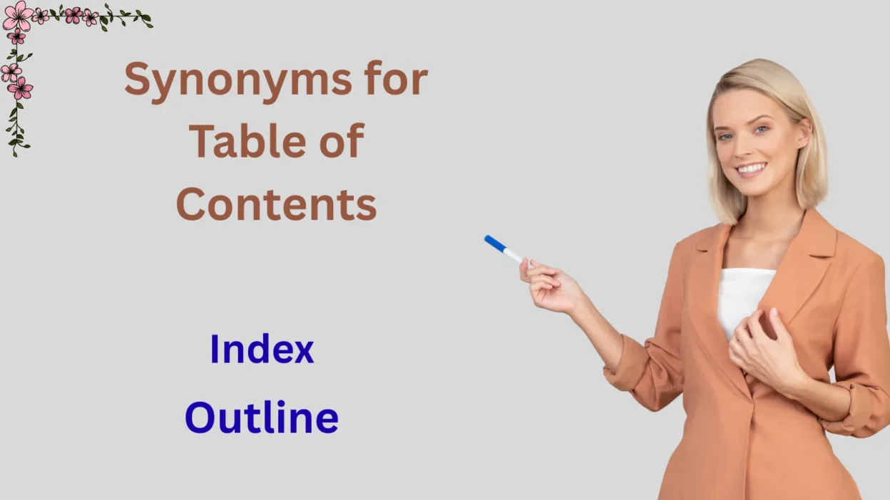 Synonyms for Table of Contents Explained
