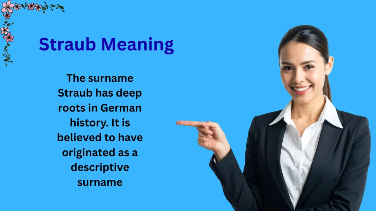 Straub Meaning Explained
