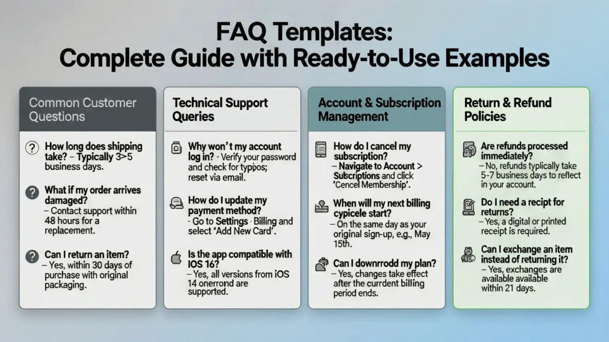 FAQ Templates: Complete Guide